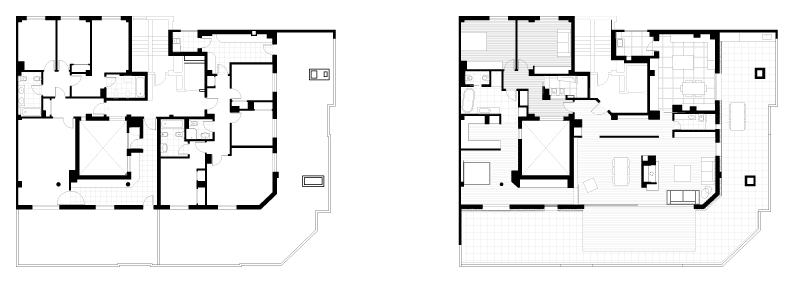planos ANTES/DESPUÉS de la reforma